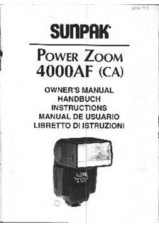 Sunpak 4000 AF manual. Camera Instructions.